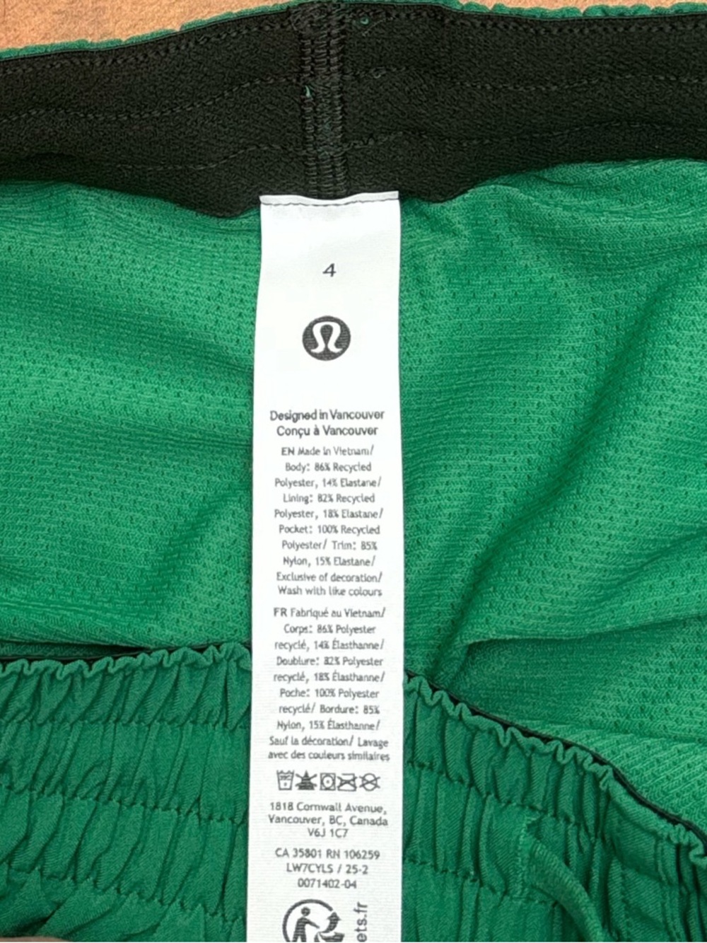 NWT Lululemon Court Rival High Rise Shorts 3" In Raceway Green Size 4 - Picture 7 of 8